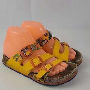 Birkenstock Papillio Yellow Floral Women's Sandals